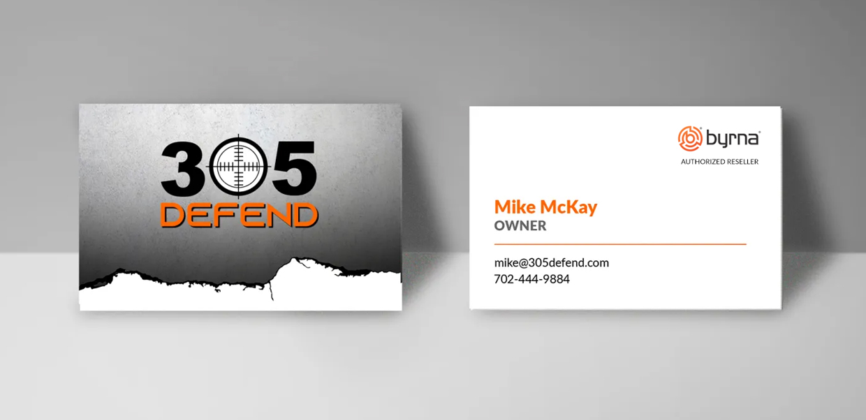 305 DEFEND BUSINESS CARDS