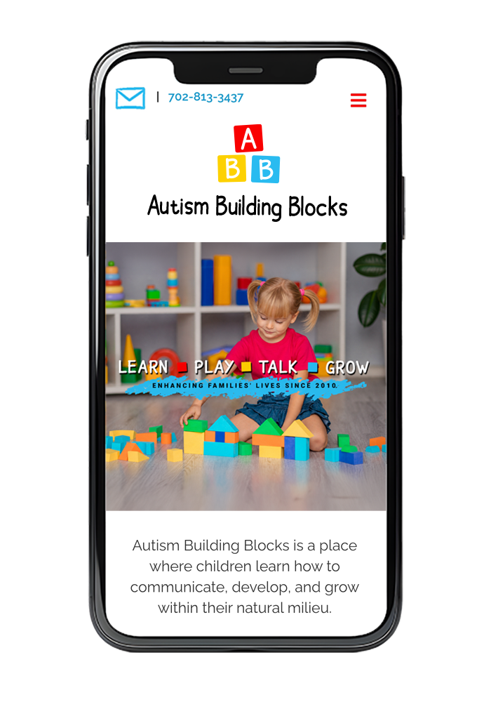 Autism Building Blocks Mobile website