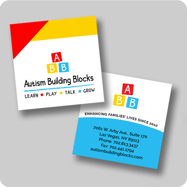 Autism Building Blocks business Cards