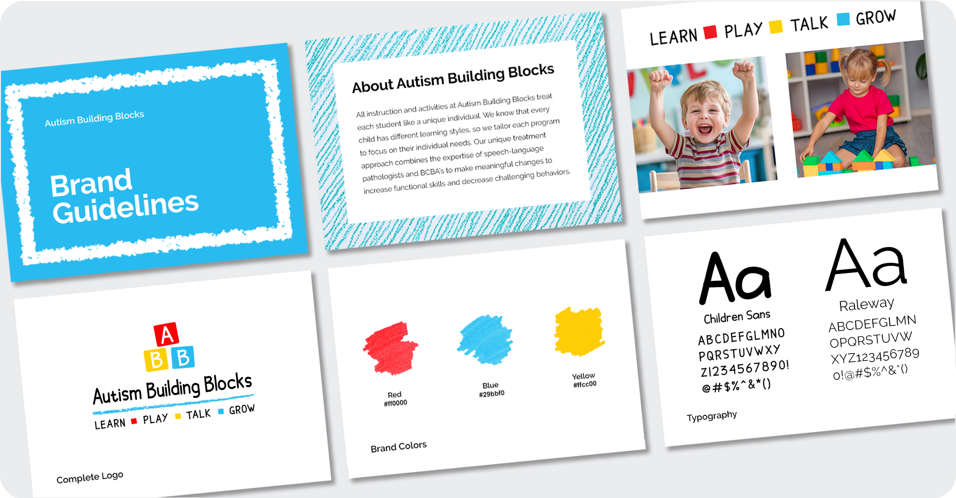 Autism Building Blocks Brand Board
